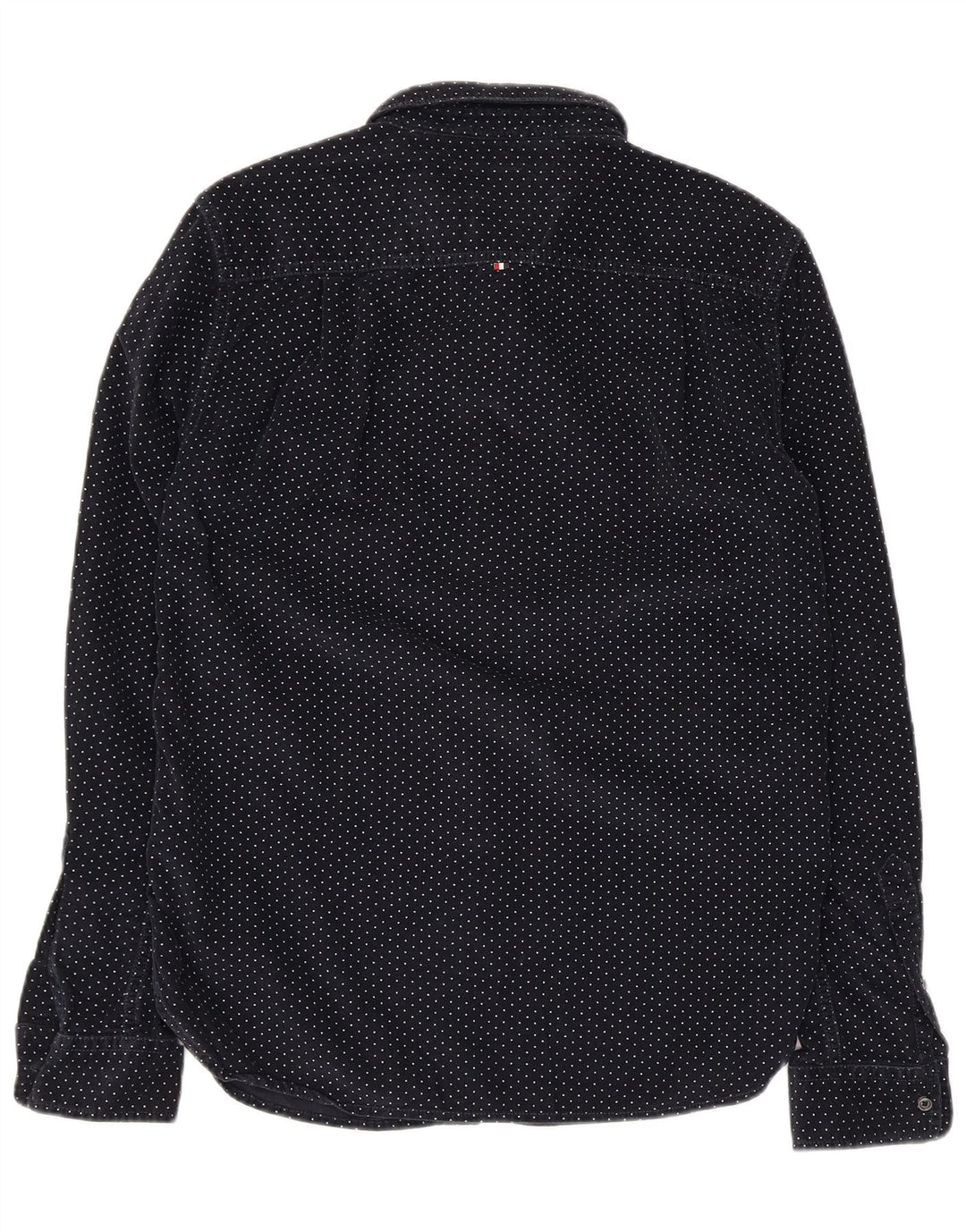 Superdry Mens Corduroy Shirt Medium Navy Blue Spotted Cotton