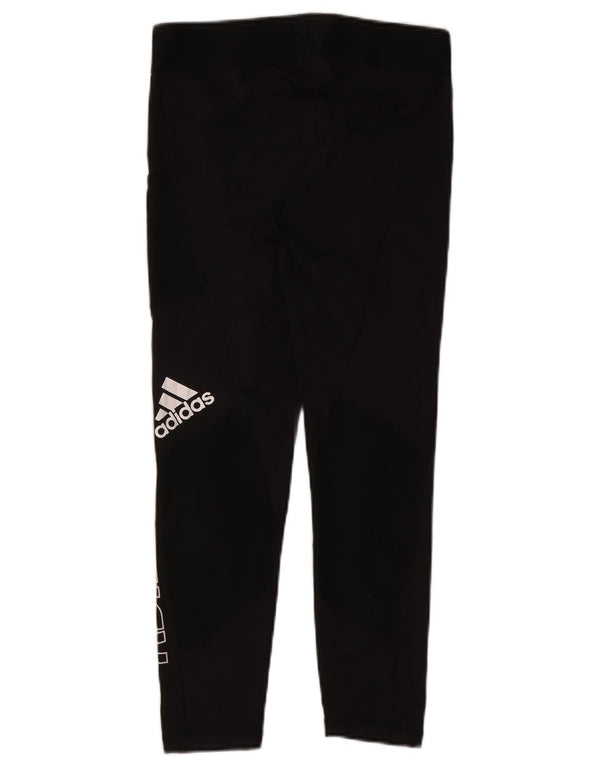 Adidas Womens Aeroready Graphic Leggings UK 12/14 Medium Black
