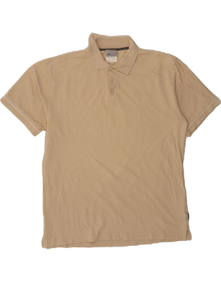 REEBOK Mens Polo Shirt Medium Beige Cotton Vintage Reebok and Second-Hand Reebok from Messina Hembry 