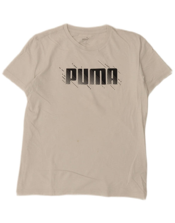T-shirt grafica Puma da ragazzo, 13-14 anni, grande, in cotone bianco