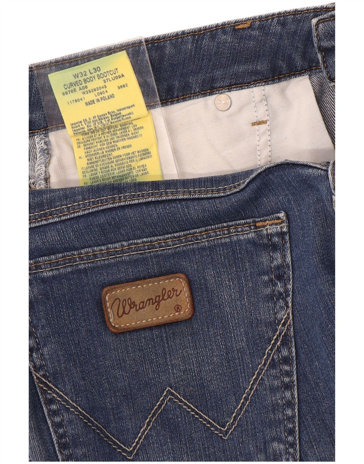 Wrangler Dame Curvy Bootcut Jeans W32 L30 Blå Bomuld