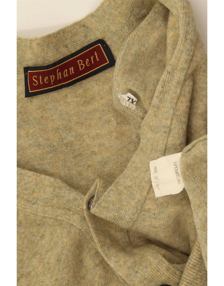 Vintage Mens Cardigan Sweater XL Green Wool