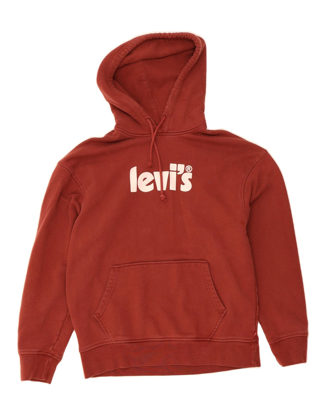 LEVI'S Mens Relaxed Graphic Hoodie Jumper Medium Brown Cotton Vintage Levi's and Second-Hand Levi's from Messina Hembry 