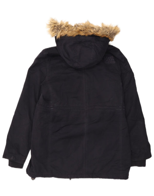 Superdry Sherpa-Parkajacke mit Kapuze für Damen, UK 18, XL, Marineblau, Polyester