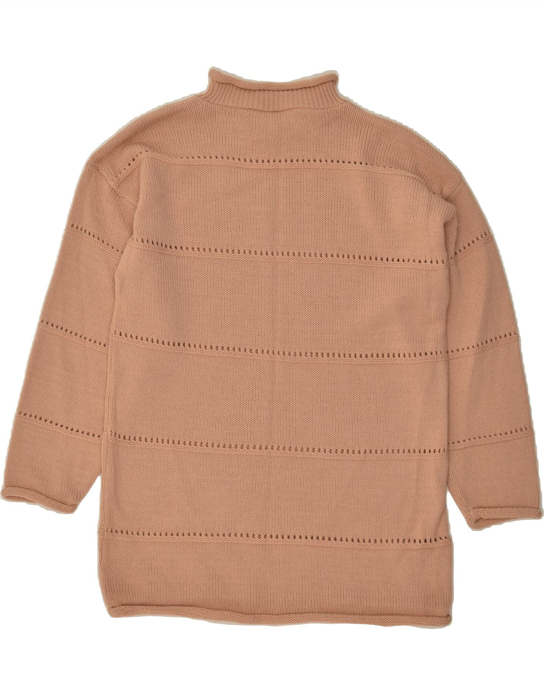 VINTAGE Womens Turtle Neck Jumper Sweater UK 18 XL Brown Striped | Vintage Vintage | Thrift | Second-Hand Vintage | Used Clothing | Messina Hembry 