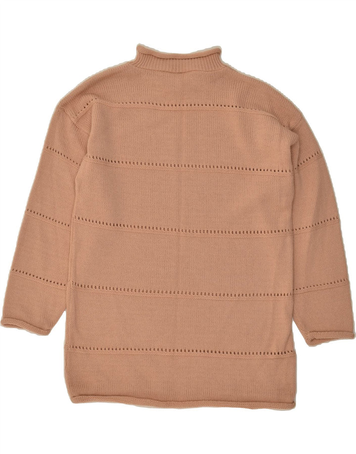 VINTAGE Womens Turtle Neck Jumper Sweater UK 18 XL Brown Striped | Vintage Vintage | Thrift | Second-Hand Vintage | Used Clothing | Messina Hembry 
