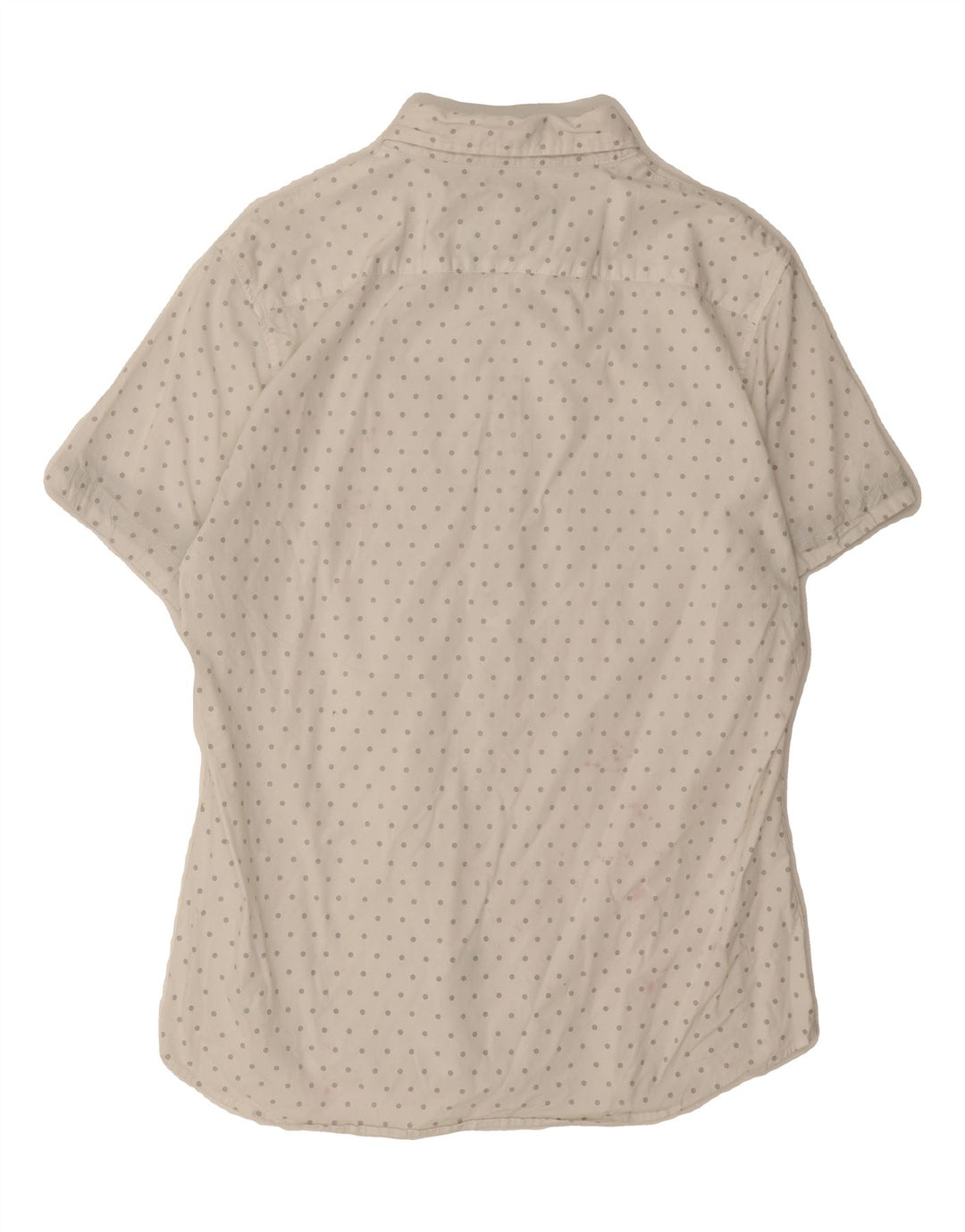 LEE Mens Regular Fit Short Sleeve Shirt Large White Spotted Cotton Vintage Lee and Second-Hand Lee from Messina Hembry 