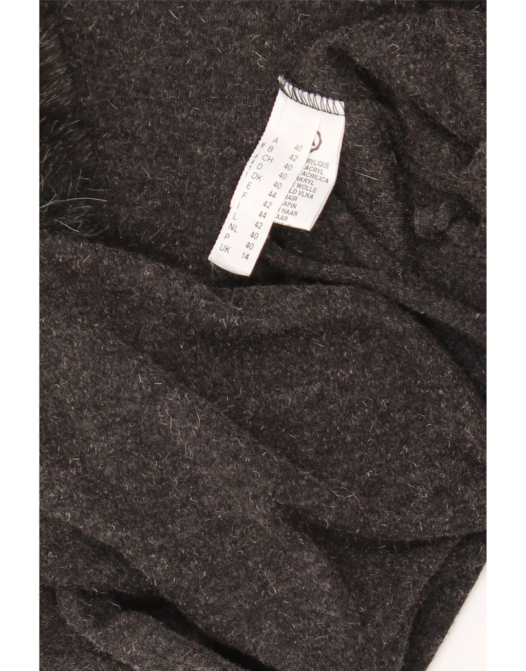 CLOCK HOUSE Womens Bolero Jumper UK 14 Medium  Grey Acrylic Vintage CLOCK HOUSE and Second-Hand CLOCK HOUSE from Messina Hembry 