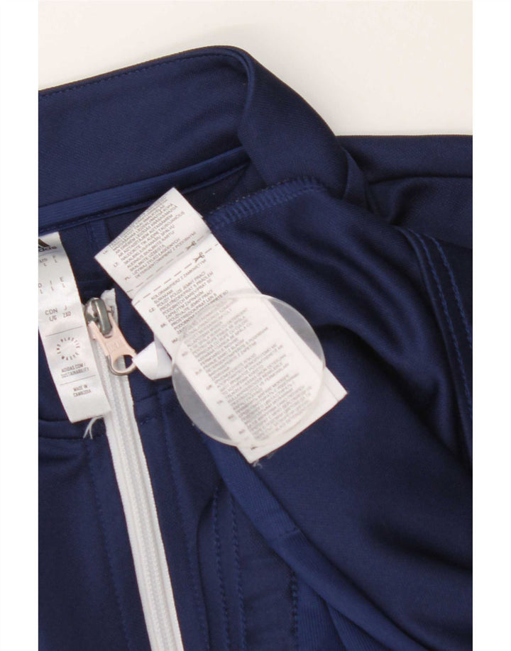Adidas Mens Tracksuit Top Jacket Large Navy Blue Polyester
