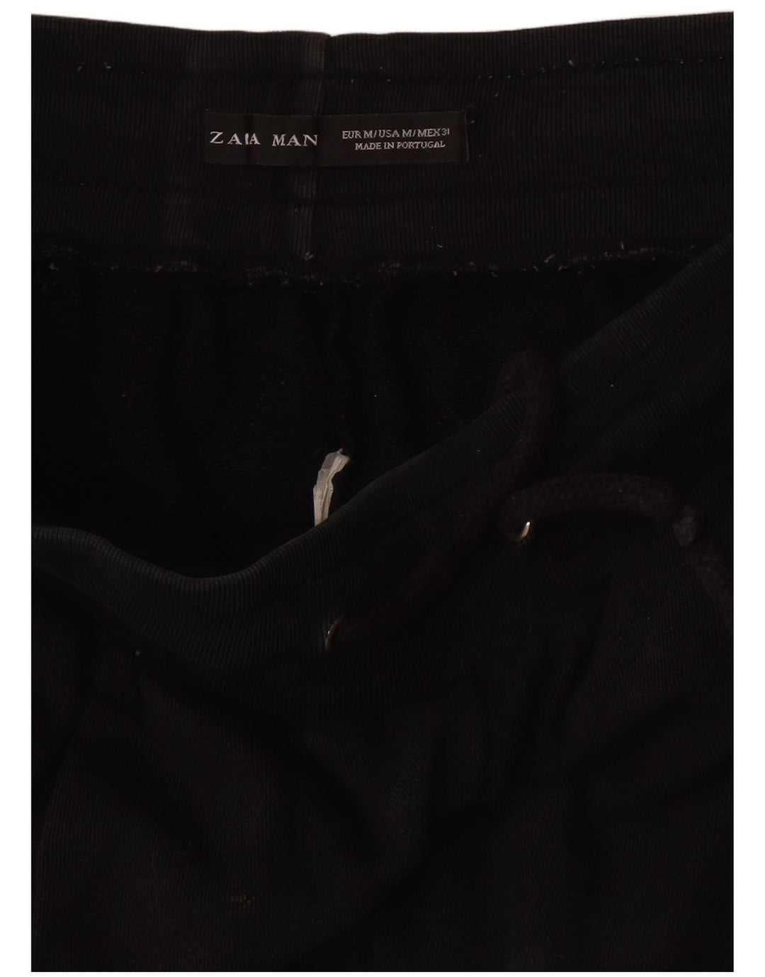 Zara Mens Bermuda Sport Shorts Medium Black