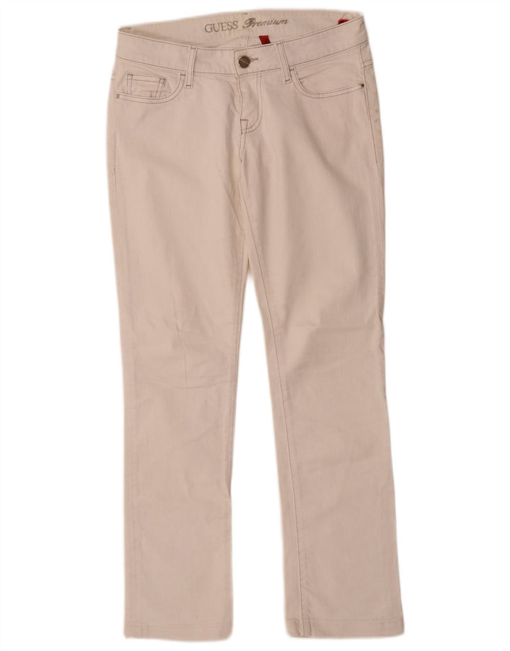 Guess Dame Stretch Slim Jeans W27 L28 Hvid Bomuld