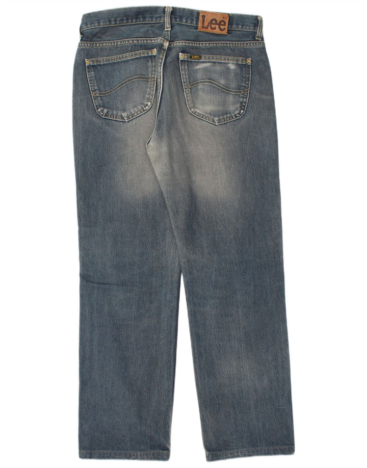 Lee Mens Seattle Straight Jeans W34 L30 Blå Bomuld