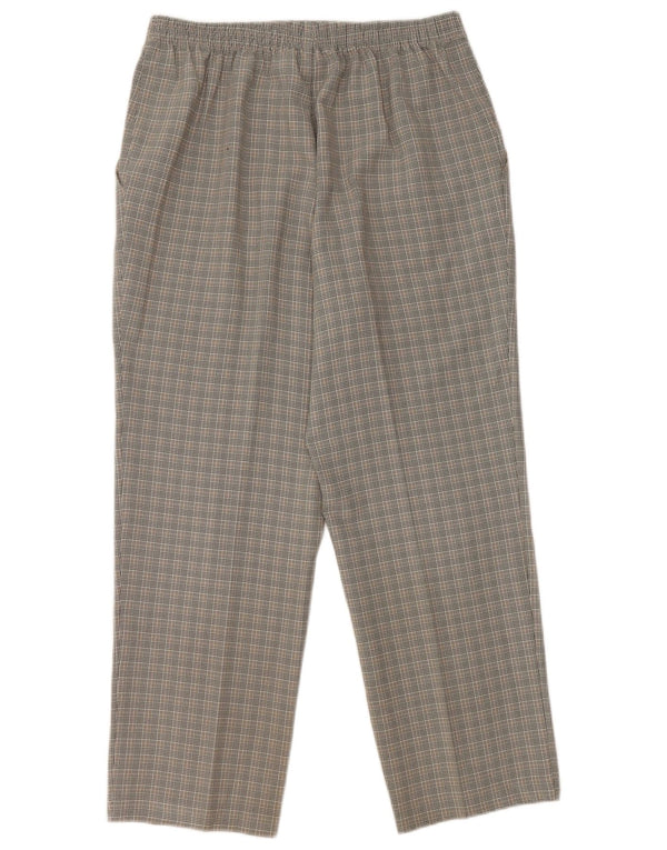 Marks & Spencer Pantalon court décontracté pour femme UK 14 Large W32 L26 Noir à carreaux
