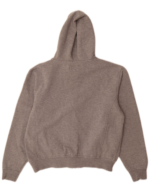 Fila Womens Graphic Zip Hoodie Sweater UK 10 Small Grey Cotton