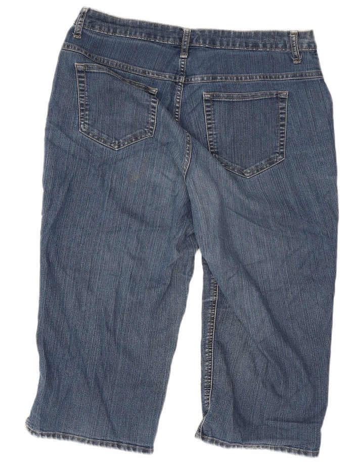 LEE Womens Riders Denim Bermuda Shorts W34 Large Blue