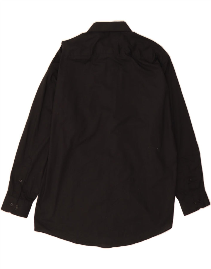 PIERRE CARDIN Mens Shirt Size 17 17 1/2 XL Black Polyester Vintage Pierre Cardin and Second-Hand Pierre Cardin from Messina Hembry 