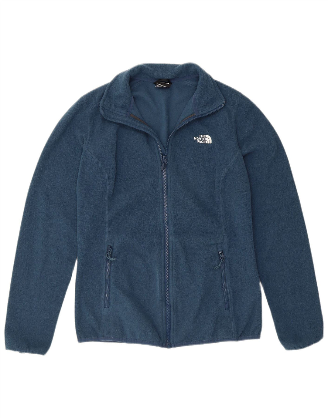 THE NORTH FACE Womens Fleece Jacket UK 14 Medium Blue Polyester