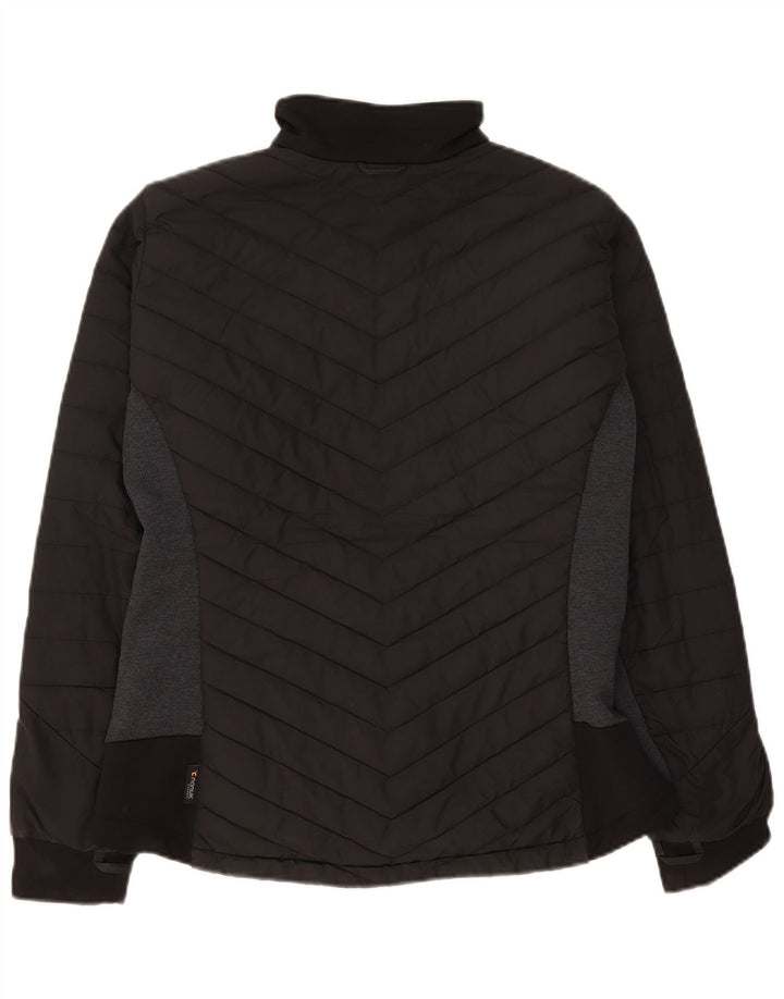 Giacca imbottita da donna Jack Wolfskin UK 16 grande poliestere color block nero