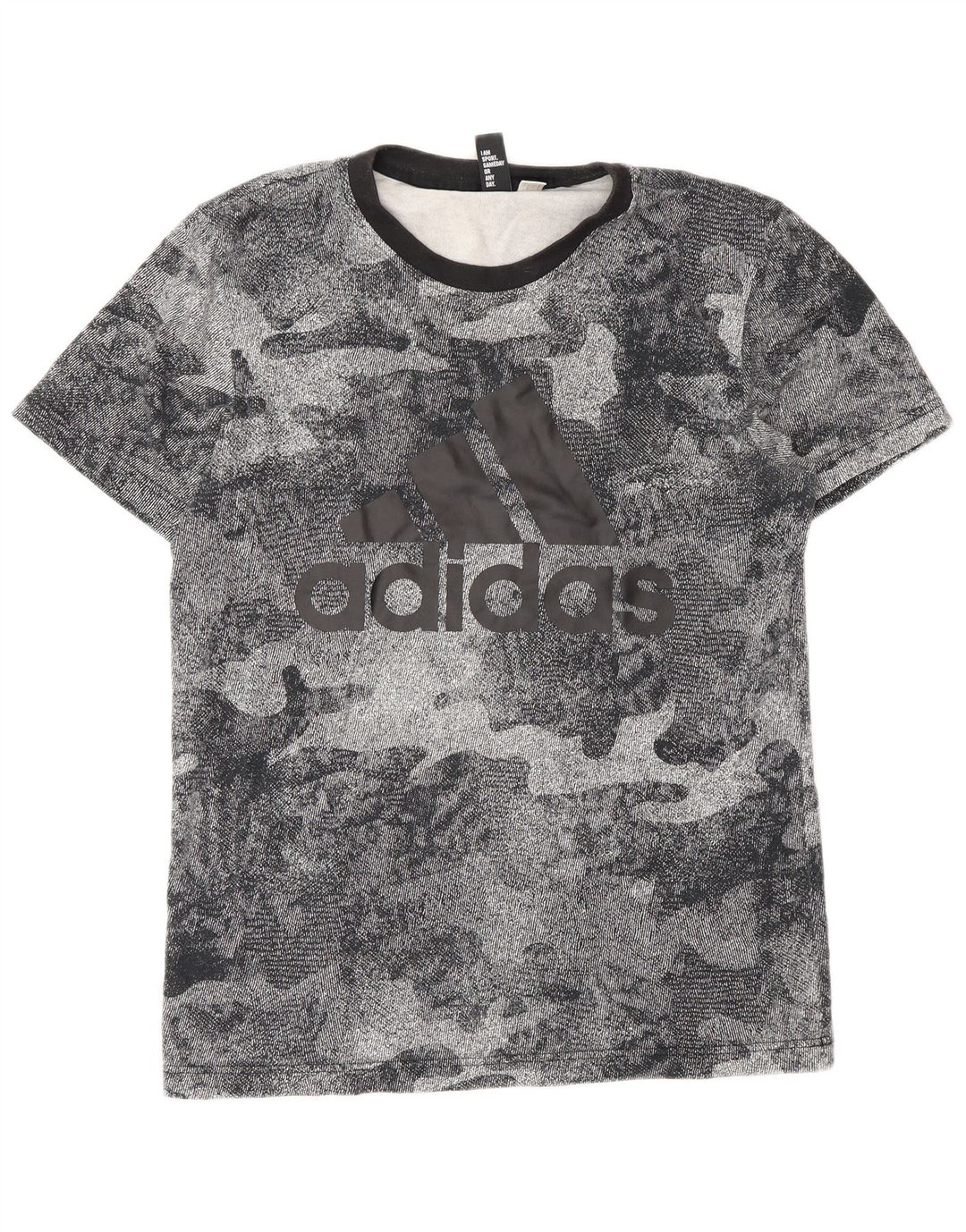 Adidas Mens Graphic T-Shirt Top Medium Grey Camouflage