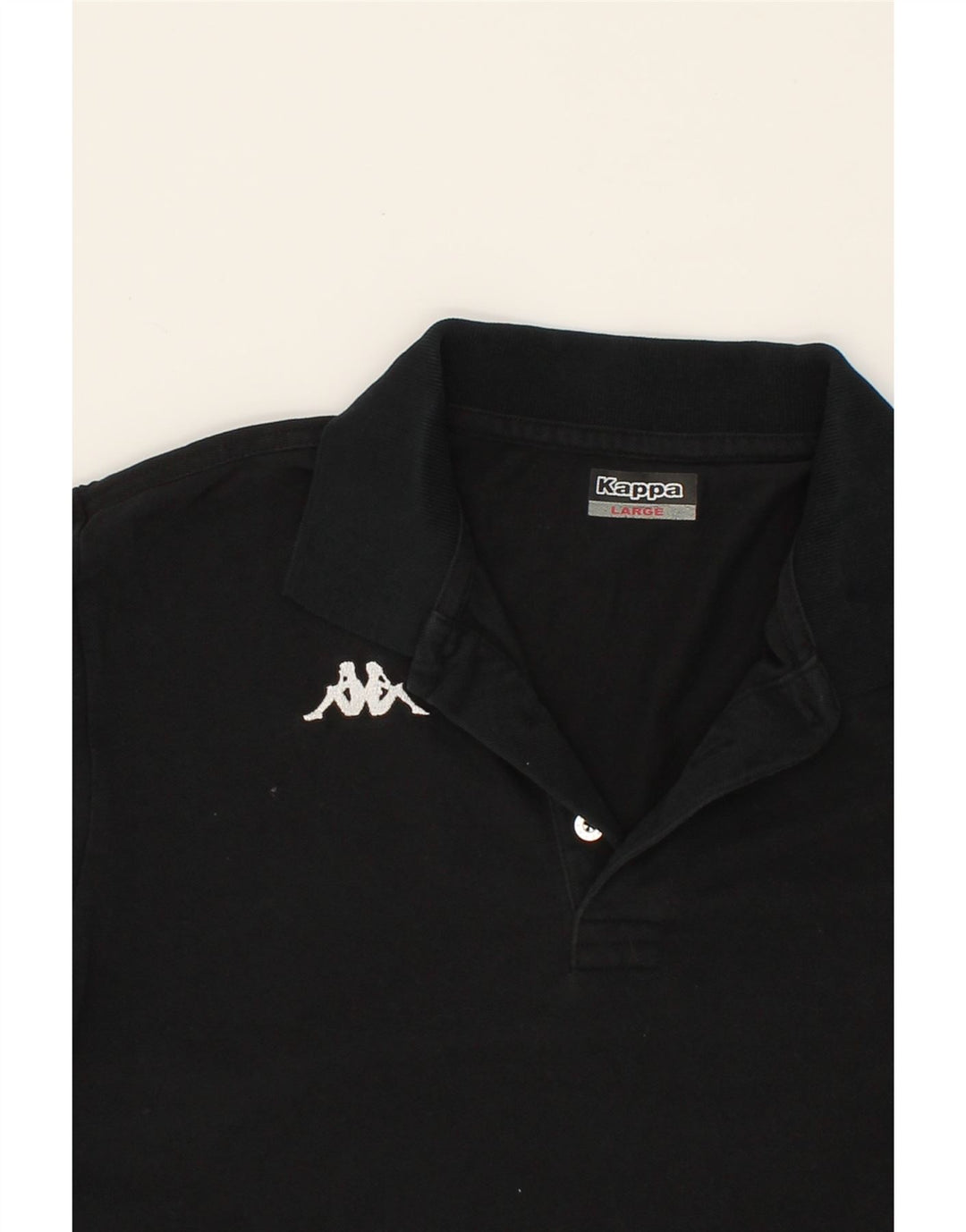 KAPPA Mens Polo Shirt Large Black Cotton Vintage Kappa and Second-Hand Kappa from Messina Hembry 
