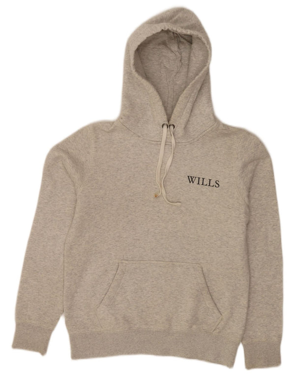 Jack Wills Damen Kapuzenpullover UK 10 Small Grau gefleckte Baumwolle