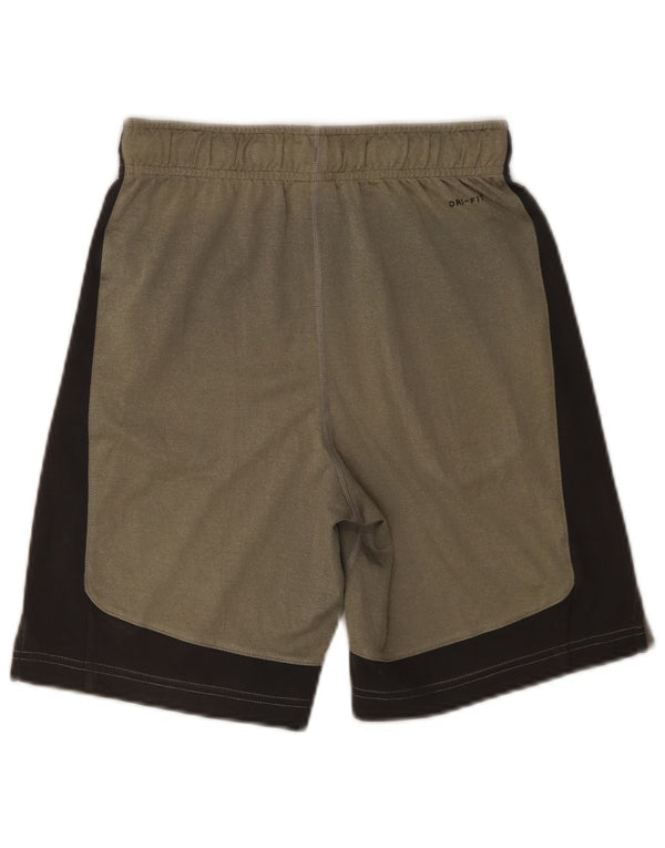 Nike Boys Dri Fit Sport Shorts 10-11 Years Medium Khaki Colourblock