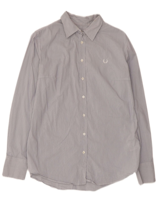 Cămașă FRED PERRY pentru femei UK 18 XL Blue Pinstripe Bumbac