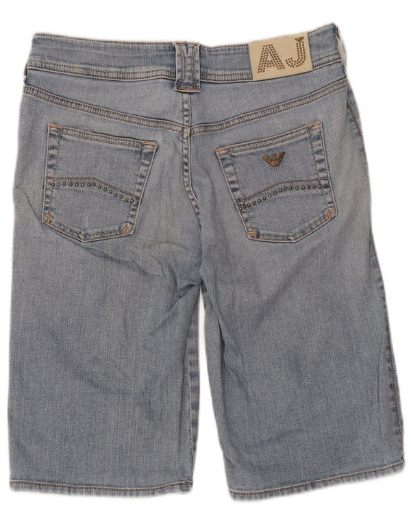 Armani denimshorts til kvinder W28 Mellemblå bomuld