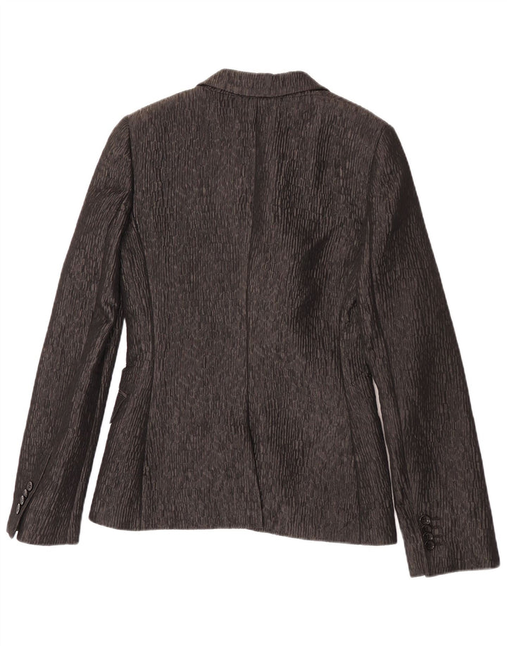 Dolce & Gabbana Womens 2 Button Blazer Jacket IT 42 Medium Black Polyester