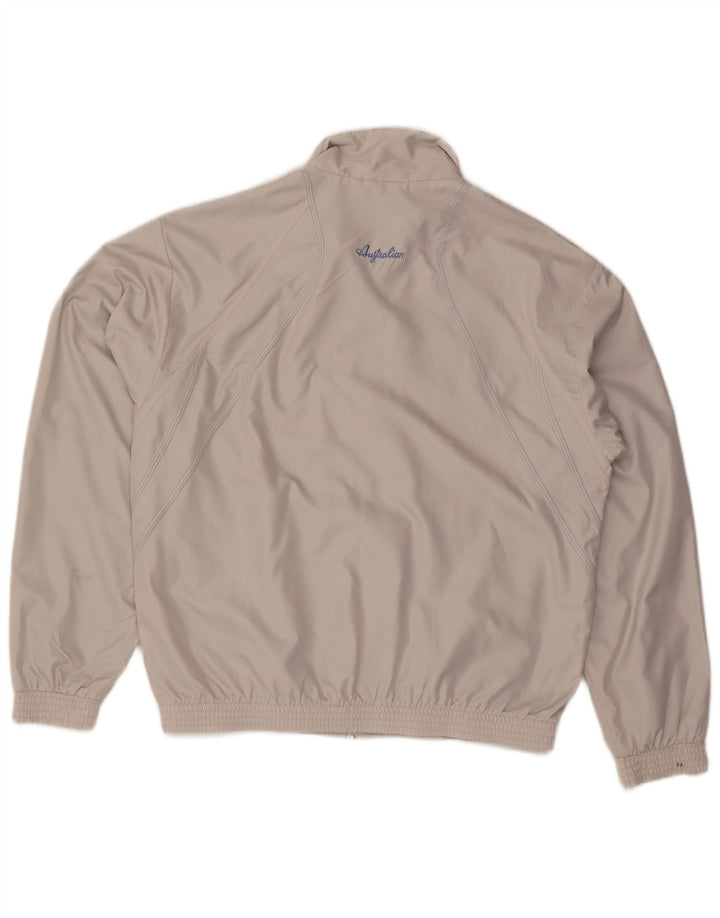 AUSTRALIAN L'ALPINA Mens Tracksuit Top Jacket IT 52 Large Grey Polyester