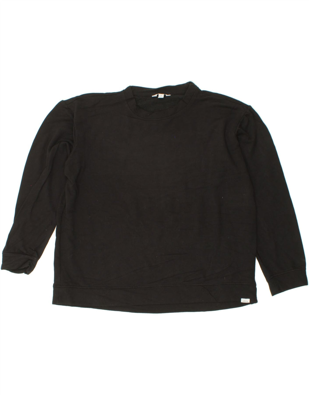 ORVIS Womens Oversized Sweatshirt Jumper UK 16 Large Black Modal Vintage Orvis and Second-Hand Orvis from Messina Hembry 