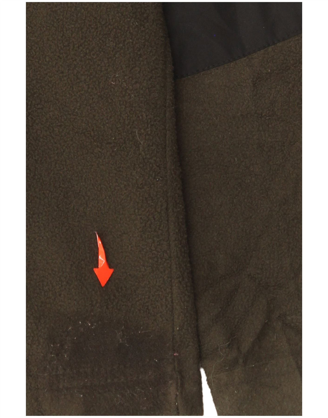 Calvin Klein Mens Fleece Jacket UK 40 Large Khaki Colourblock Polyester