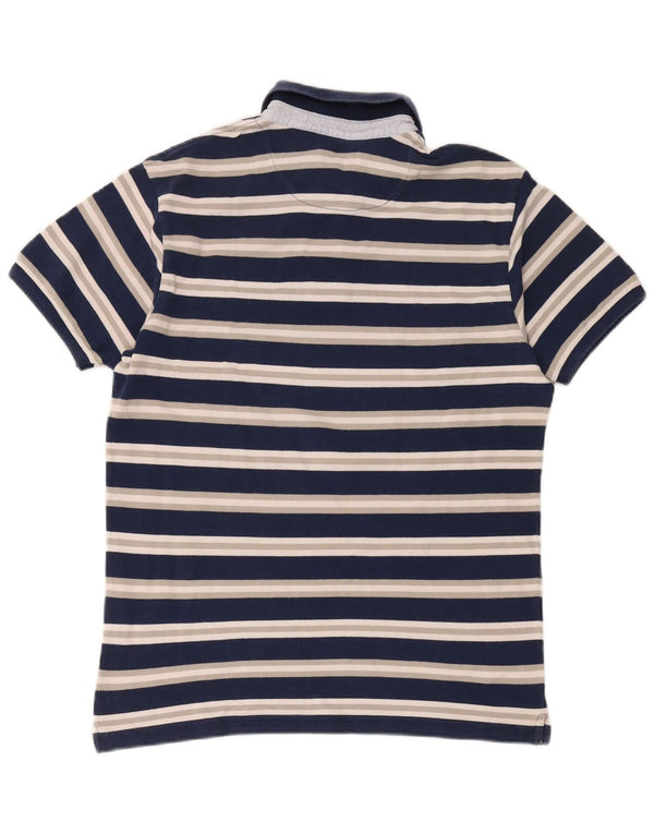 Polo da uomo Brooksfield IT 52 Large in cotone a righe blu navy