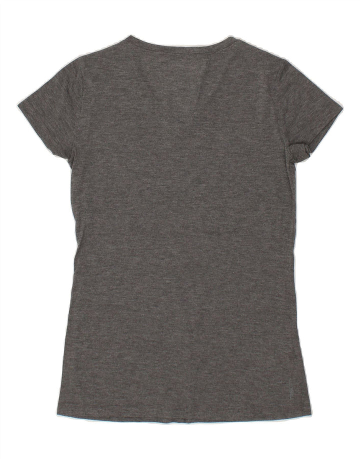 EDDIE BAUER Womens T-Shirt Top UK 6 XS Grey Polyester Vintage Eddie Bauer and Second-Hand Eddie Bauer from Messina Hembry 