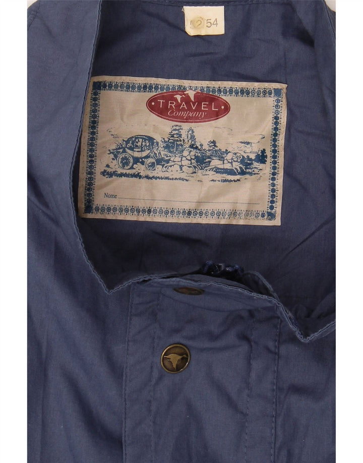VINTAGE Mens Utility Jacket IT 52/54 XL Blue Polyester Vintage Vintage and Second-Hand Vintage from Messina Hembry 