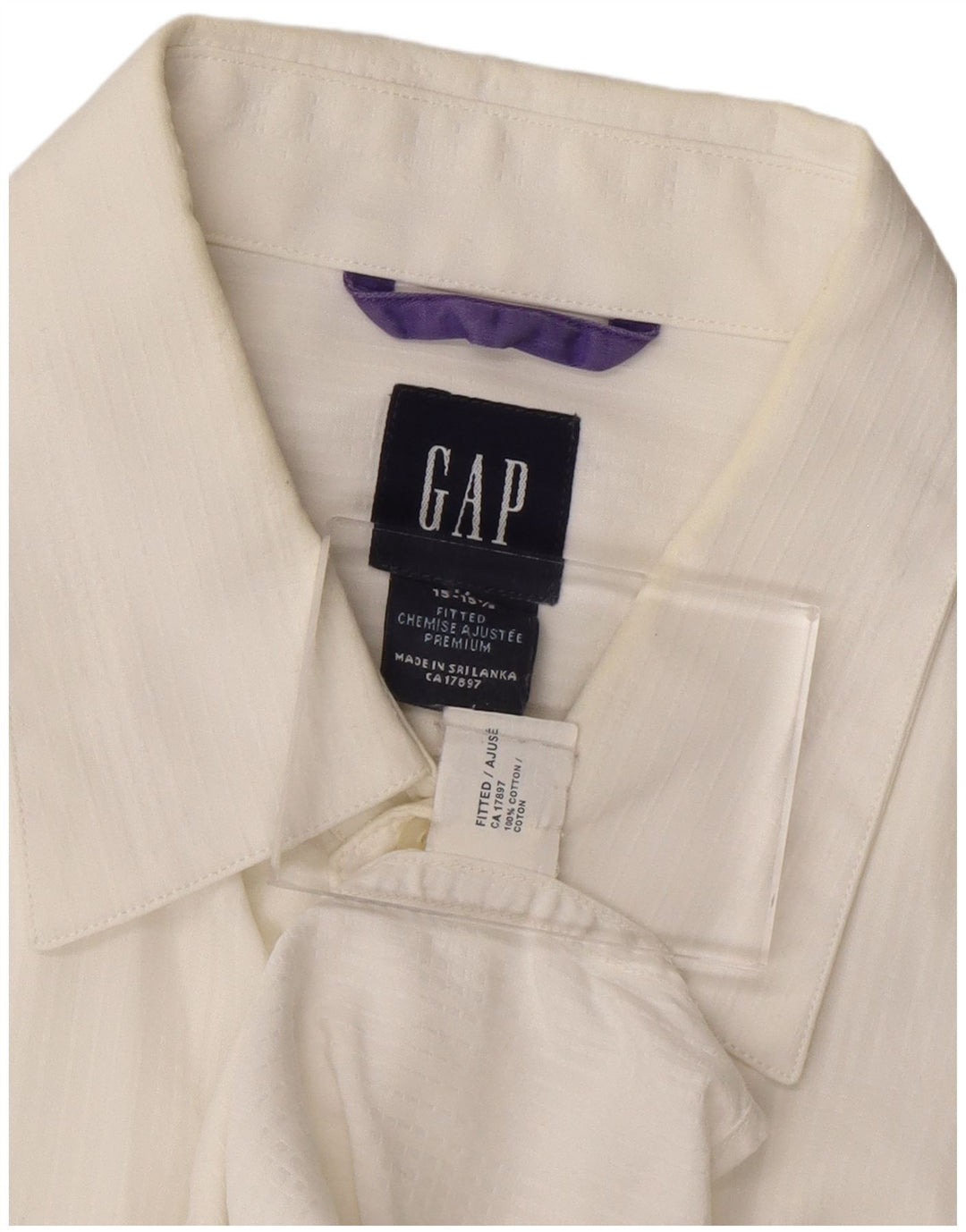 GAP Mens Shirt Size 15 1/2 Medium White Cotton