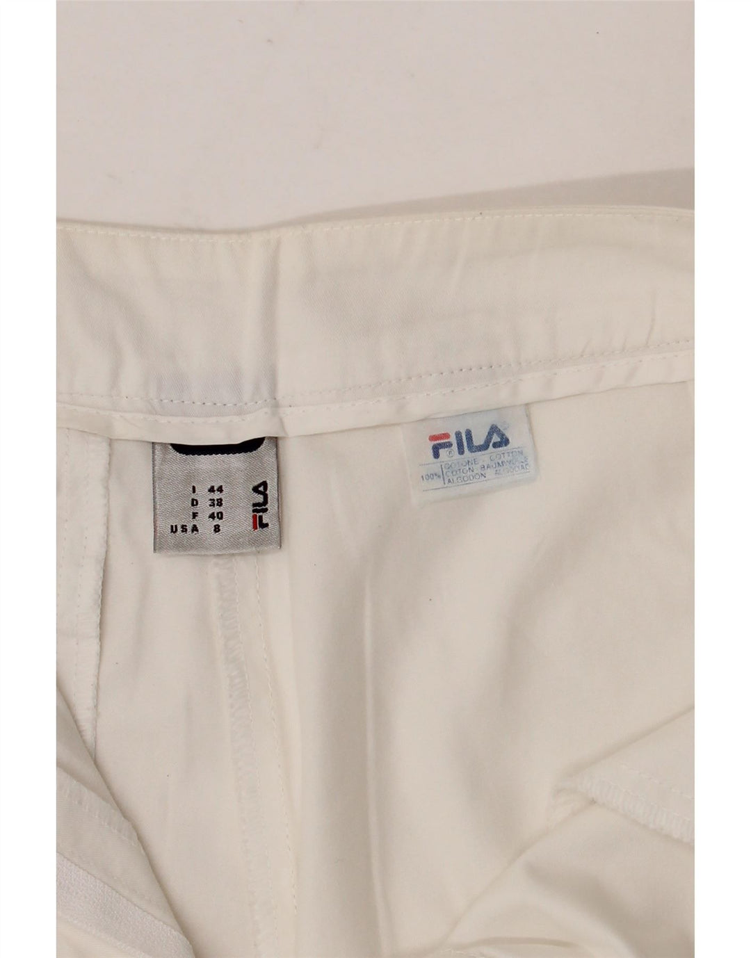 FILA Womens Chino Shorts IT 44 Medium W30 White Cotton