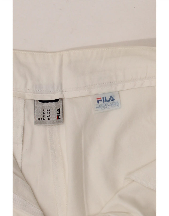 FILA Womens Chino Shorts IT 44 Medium W30 White Cotton