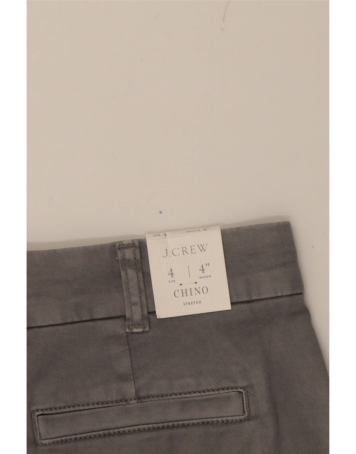 J. CREW Womens Chino Shorts US 4 Small W27 Grey Cotton Vintage J. Crew and Second-Hand J. Crew from Messina Hembry 