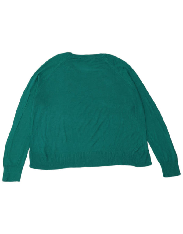 Zara Pull surdimensionné à col bateau pour femme UK 10 Petit Vert