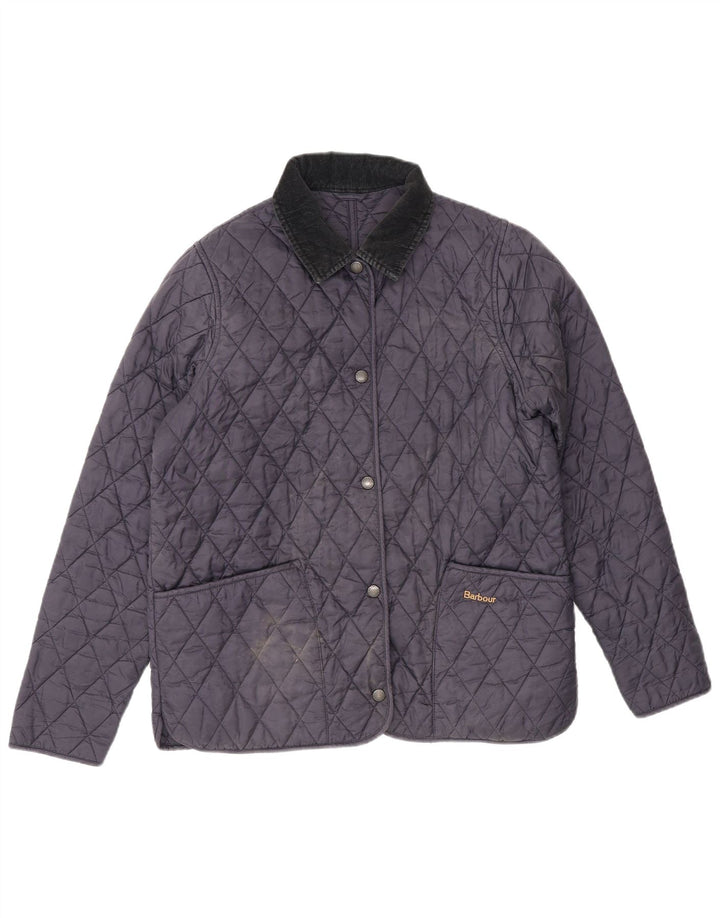 Giacca trapuntata da donna Barbour UK 12 poliestere medio blu navy