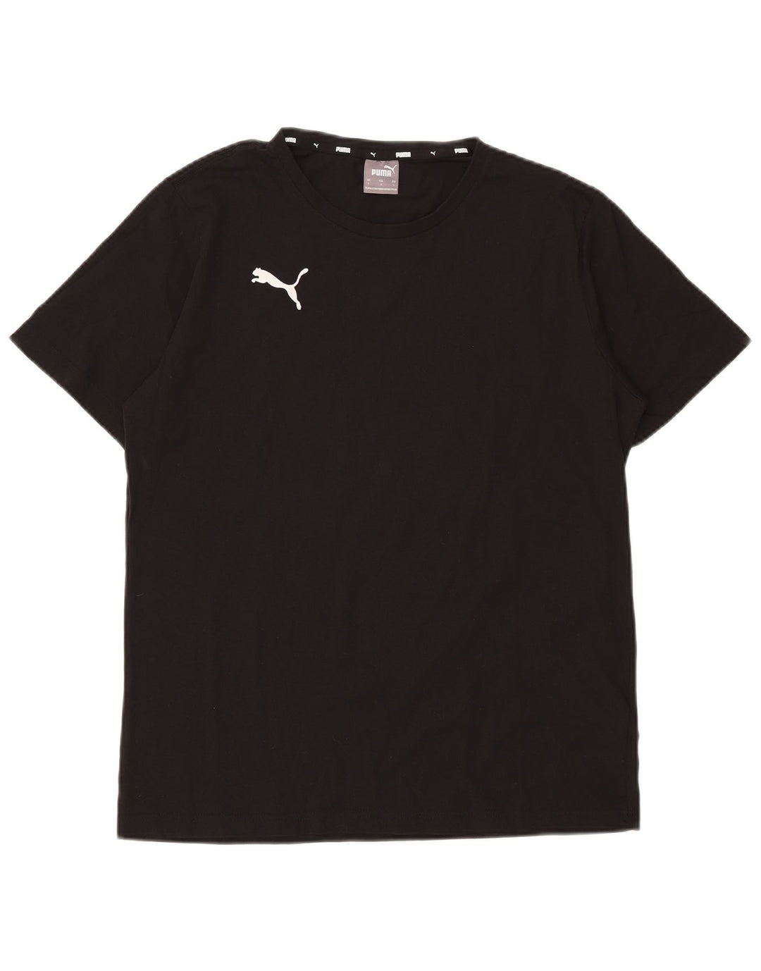 Puma Mens T-Shirt Top Large Black Cotton