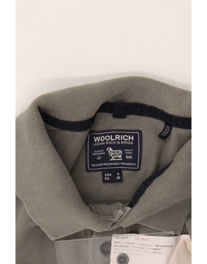 Ανδρικό πουκάμισο πόλο Woolrich Μικρό γκρι βαμβακερό