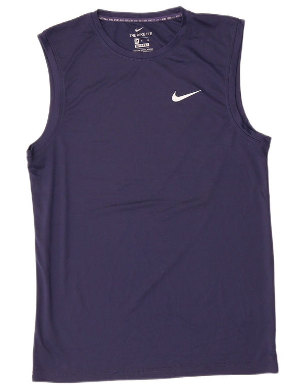 Nike Mens Dri Fit Vest Top Medium Navy Blue Polyester
