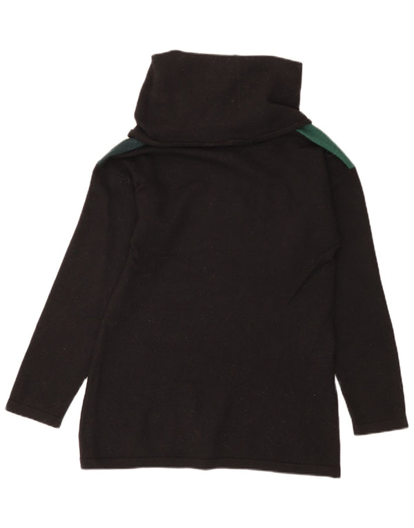 Luisa Spagnoli Womens Roll Neck Jumper Sweater UK 10 Small Black