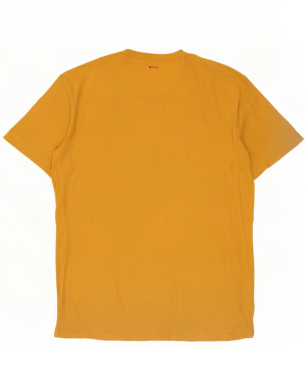 Hugo Boss Mens Graphic T-Shirt Top XL Yellow