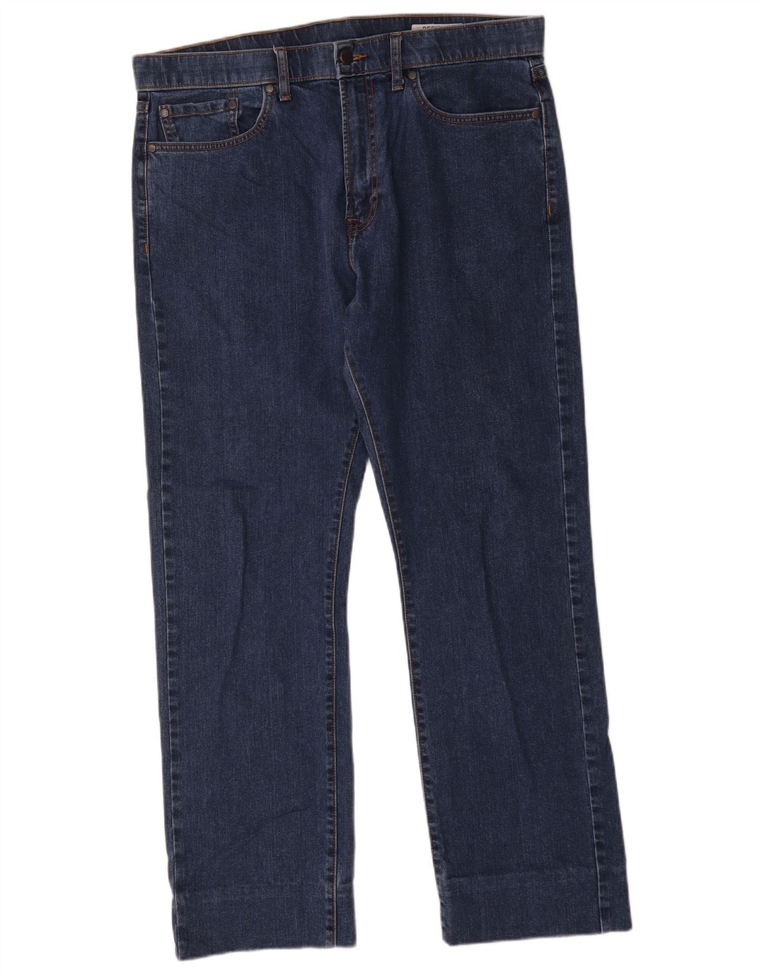 Marks & Spencer Regular Straight Jeans til kvinder W36 L29 Blå Bomuld