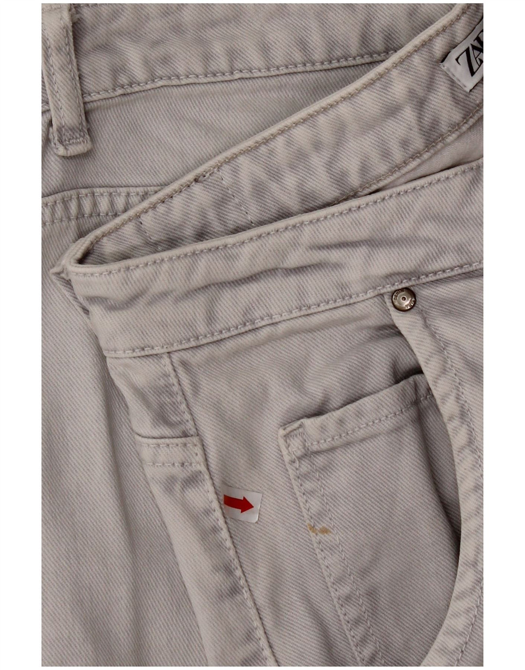 ZARA Womens Cropped Jeans EU 40 Medium W30 L25 Grey