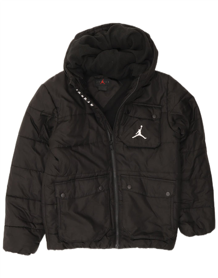 Jordan Boys Hooded Padded Jacket 13-14 Years Black Polyester
