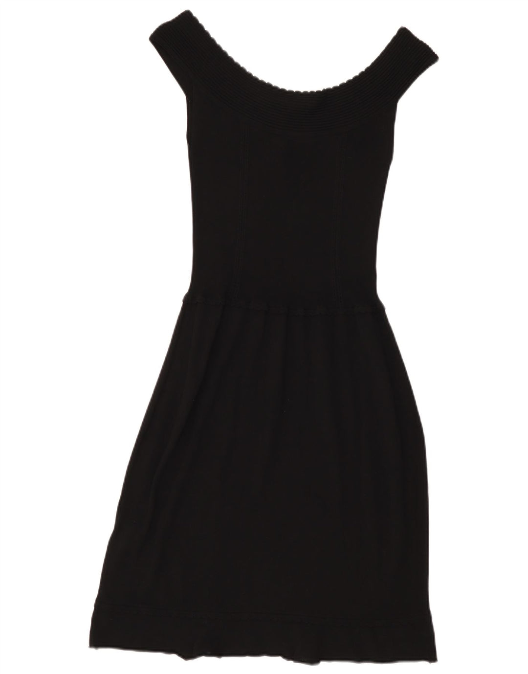 Liu Jo Womens Off Shoulder Dress IT 44 Medium Black Viscose